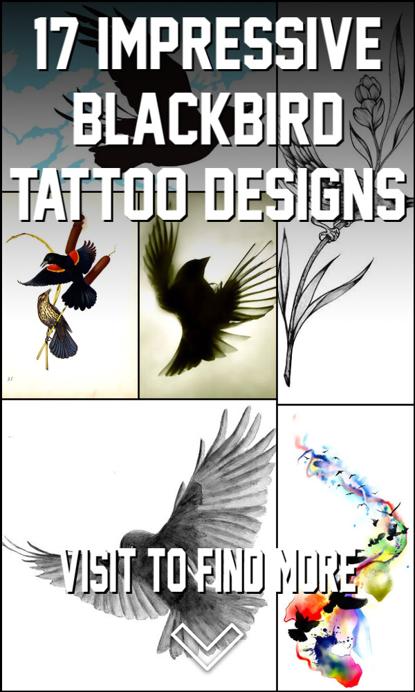 17 Impressive Blackbird Tattoo Designs