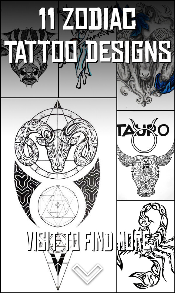11 Zodiac Tattoo Designs