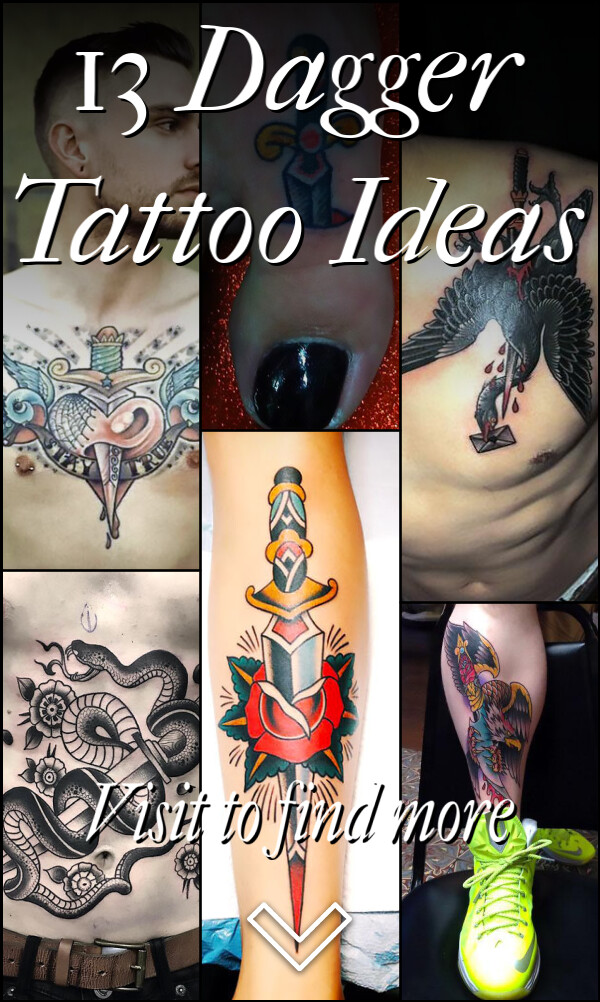 13 Dagger Tattoo Ideas