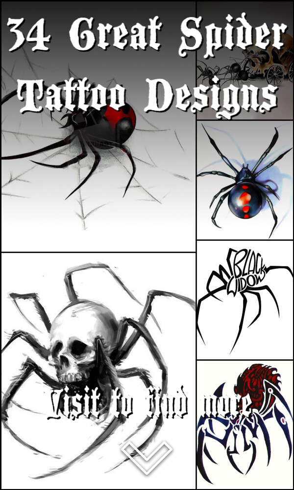 34 Great Spider Tattoo Designs