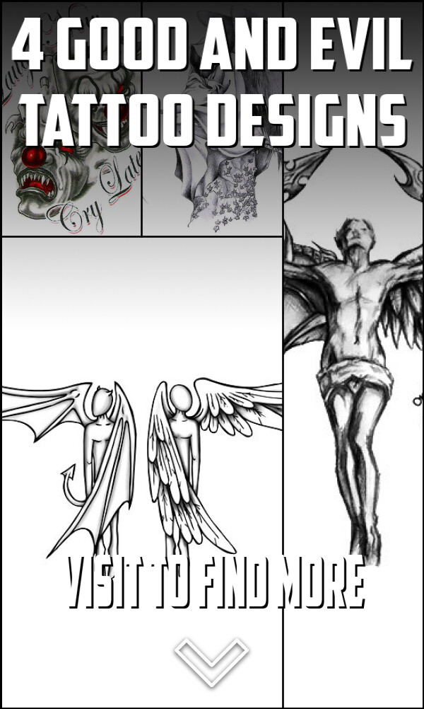 4 Good and Evil Tattoo Designs