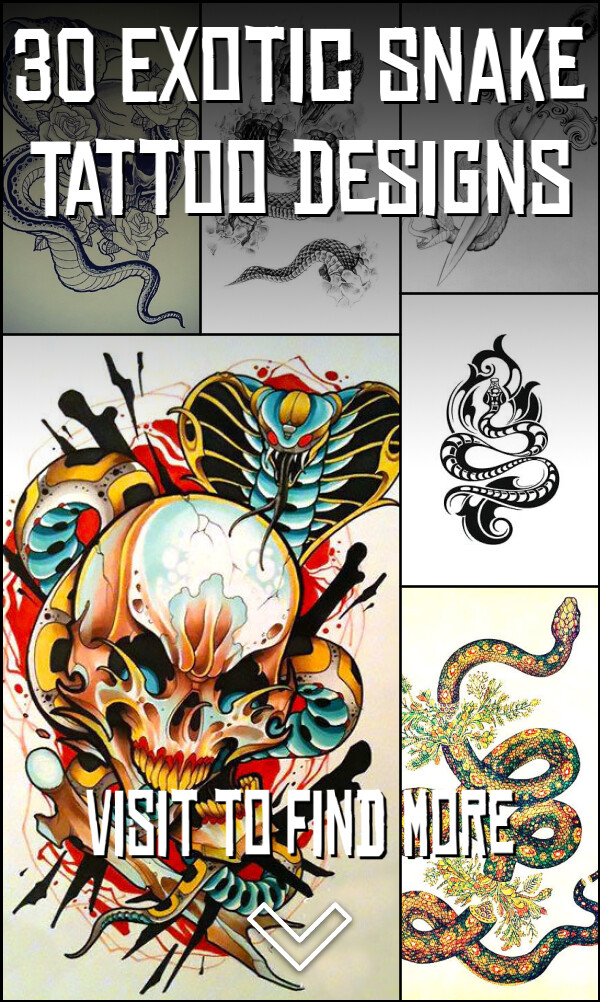 30 Exotic Snake Tattoo Designs