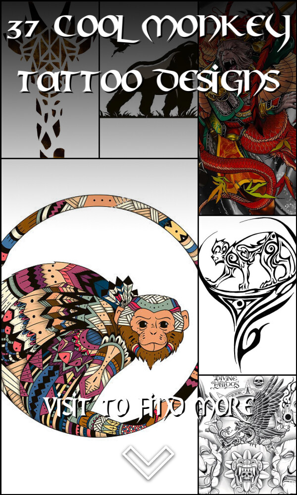 37 Cool Monkey Tattoo Designs