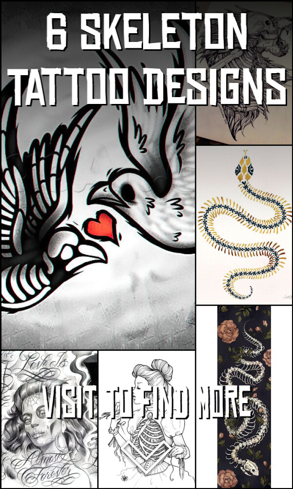 6 Skeleton Tattoo Designs