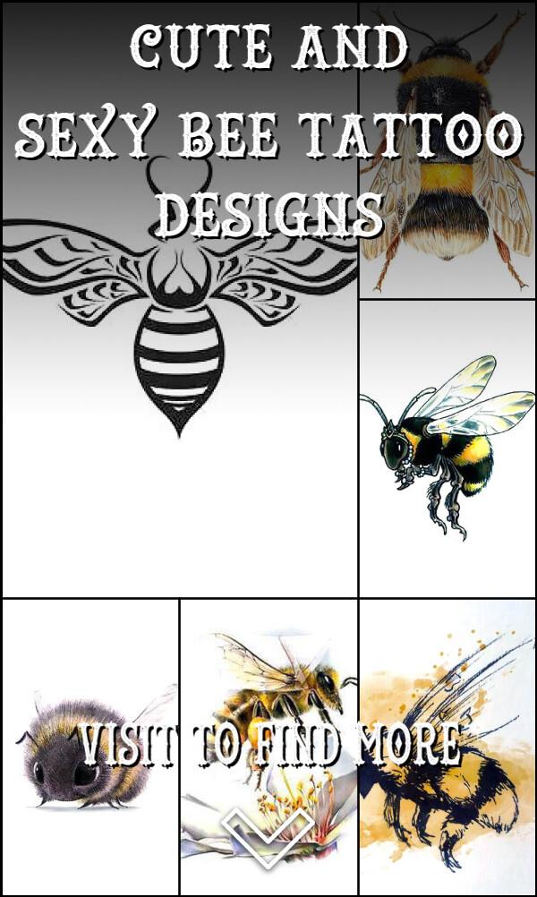 29 Cute and Sexy Bee Tattoo Designs