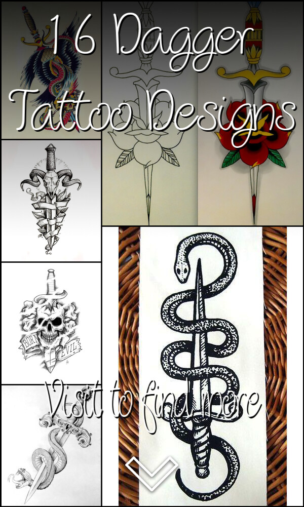 16 Dagger Tattoo Designs