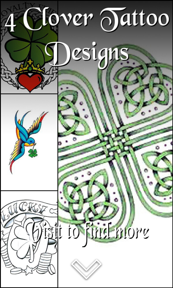 4 Clover Tattoo Designs