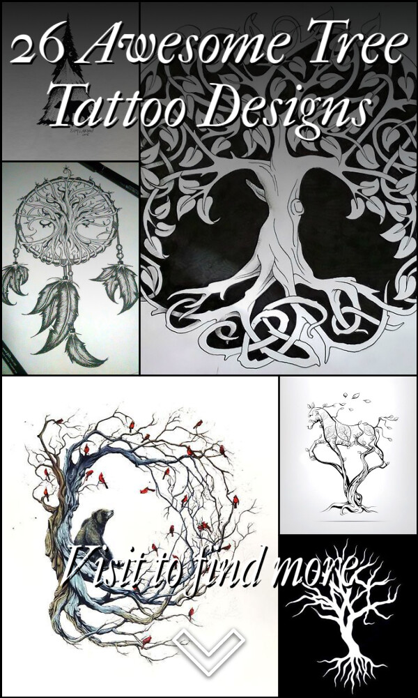 26 Awesome Tree Tattoo Designs