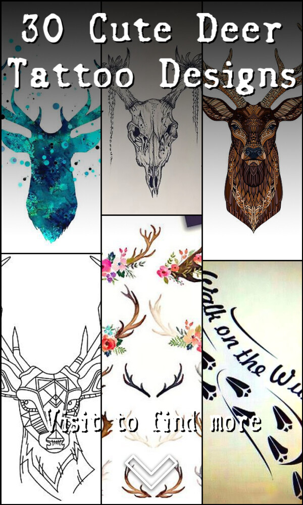 30 Cute Deer Tattoo Designs