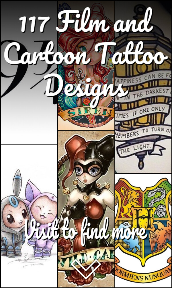 117 Film and Cartoon Tattoo Designs