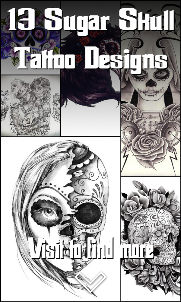 13 Sugar Skull Tattoo Designs