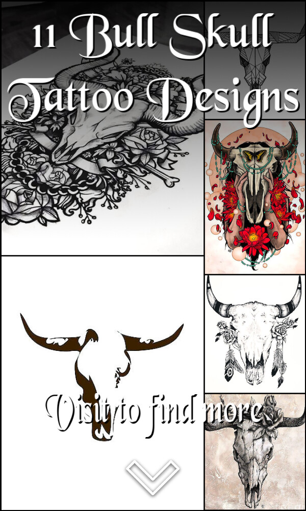 11 Bull Skull Tattoo Designs