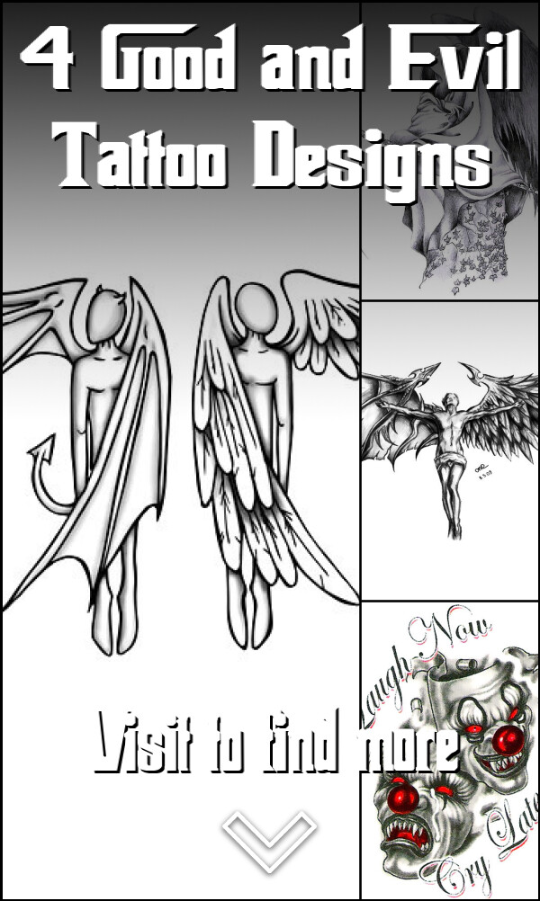 4 Good and Evil Tattoo Designs