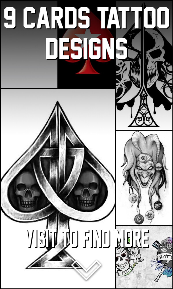 9 Cards Tattoo Designs