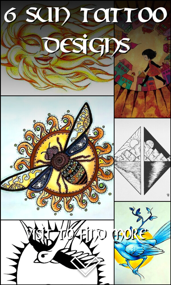6 Sun Tattoo Designs