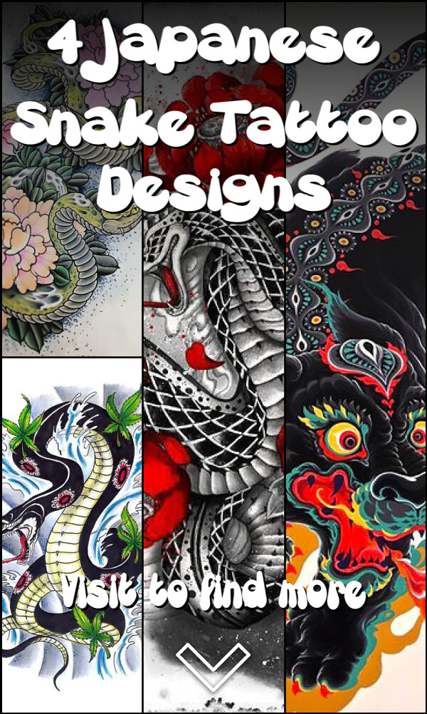 4 Japanese Snake Tattoo Designs