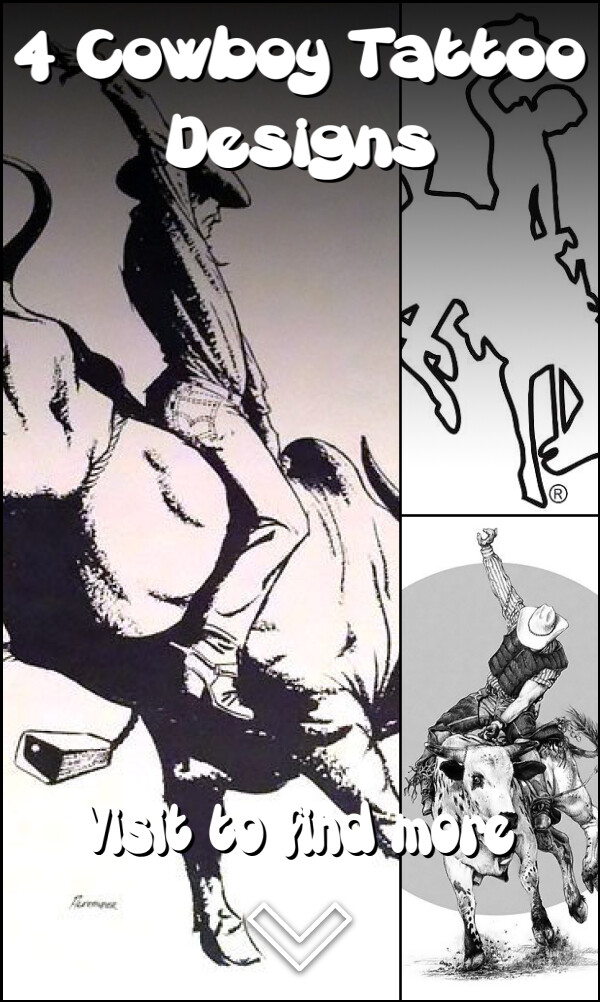 4 Cowboy Tattoo Designs
