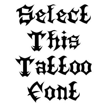 Guttural Tattoo Font