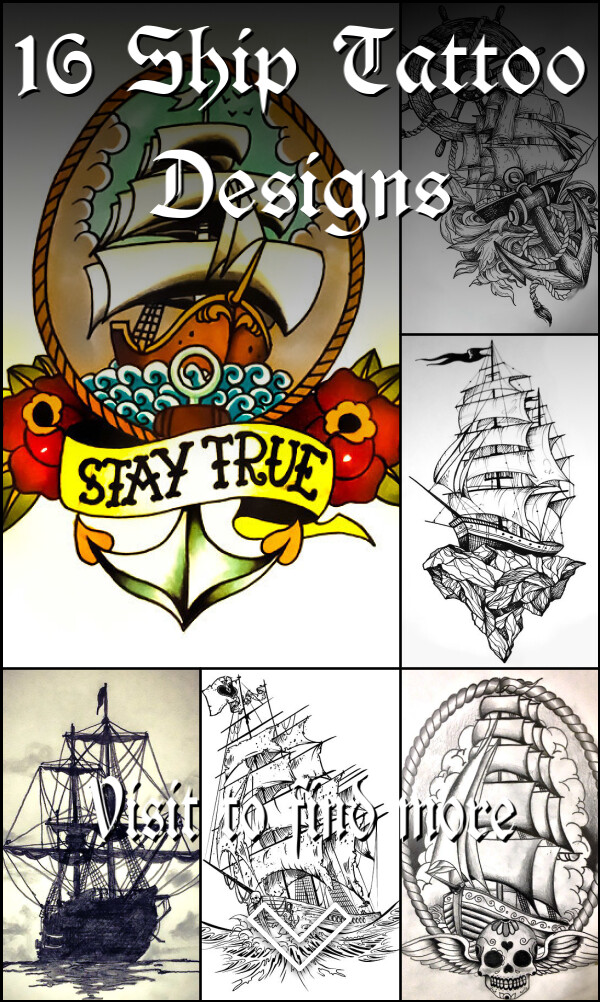 16 Ship Tattoo Designs