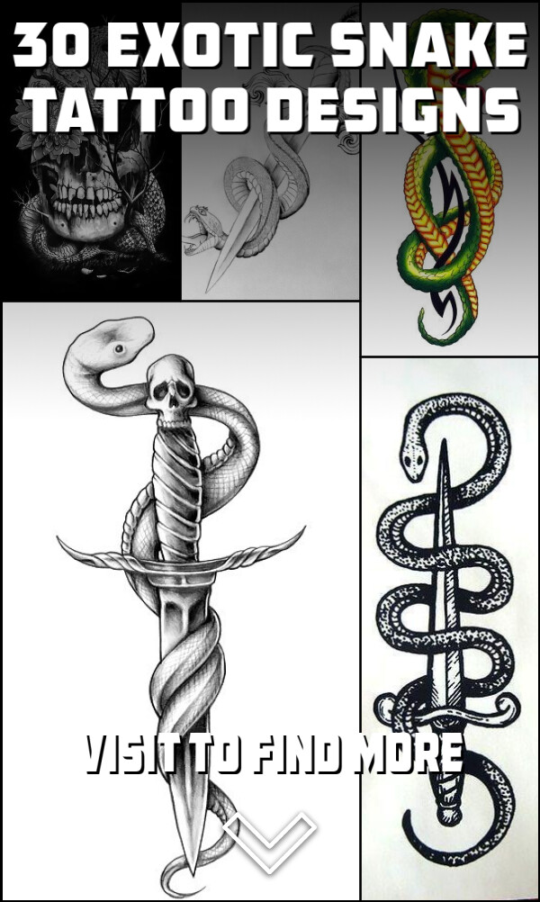 30 Exotic Snake Tattoo Designs