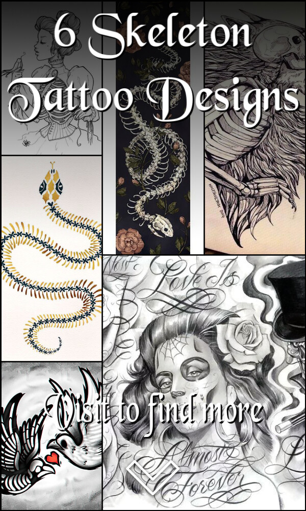 6 Skeleton Tattoo Designs