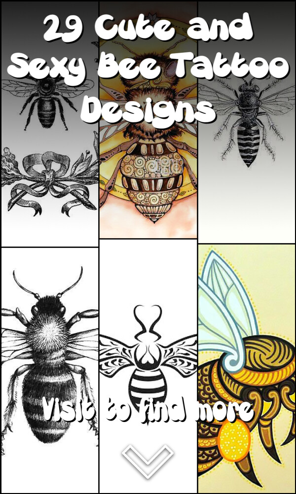 29 Cute and Sexy Bee Tattoo Designs