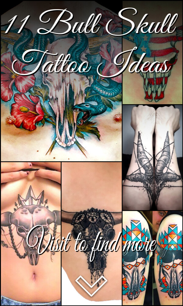 11 Bull Skull Tattoo Ideas