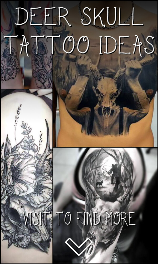 4 Deer Skull Tattoo Ideas