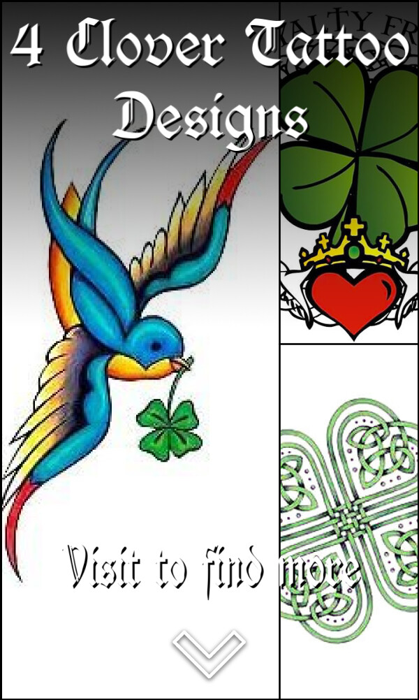 4 Clover Tattoo Designs