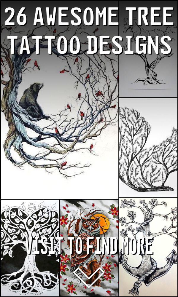 26 Awesome Tree Tattoo Designs
