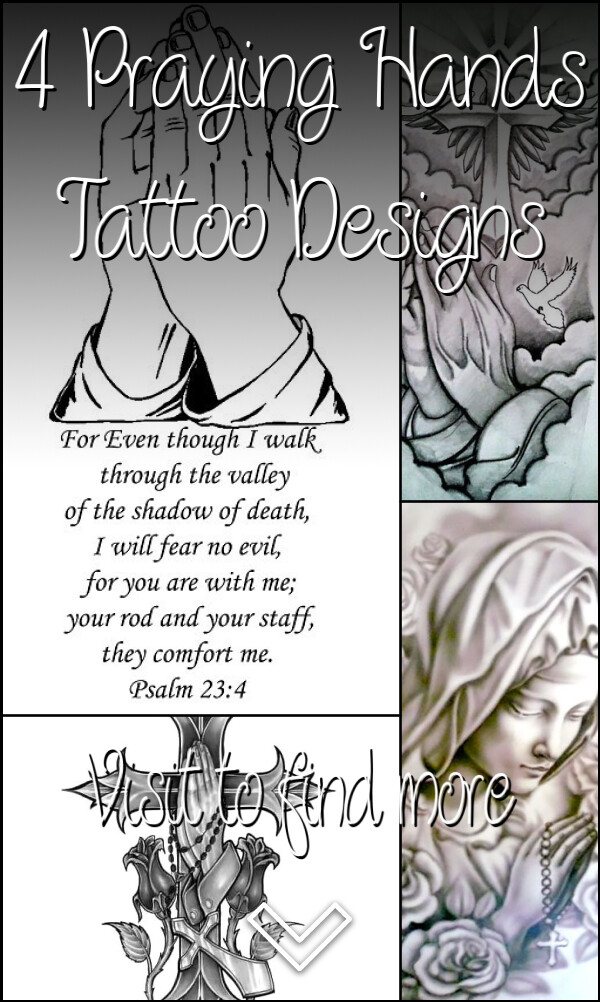 4 Praying Hands Tattoo Designs