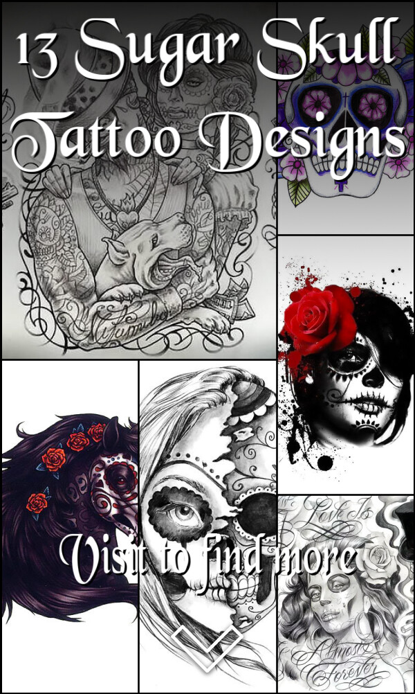 13 Sugar Skull Tattoo Designs