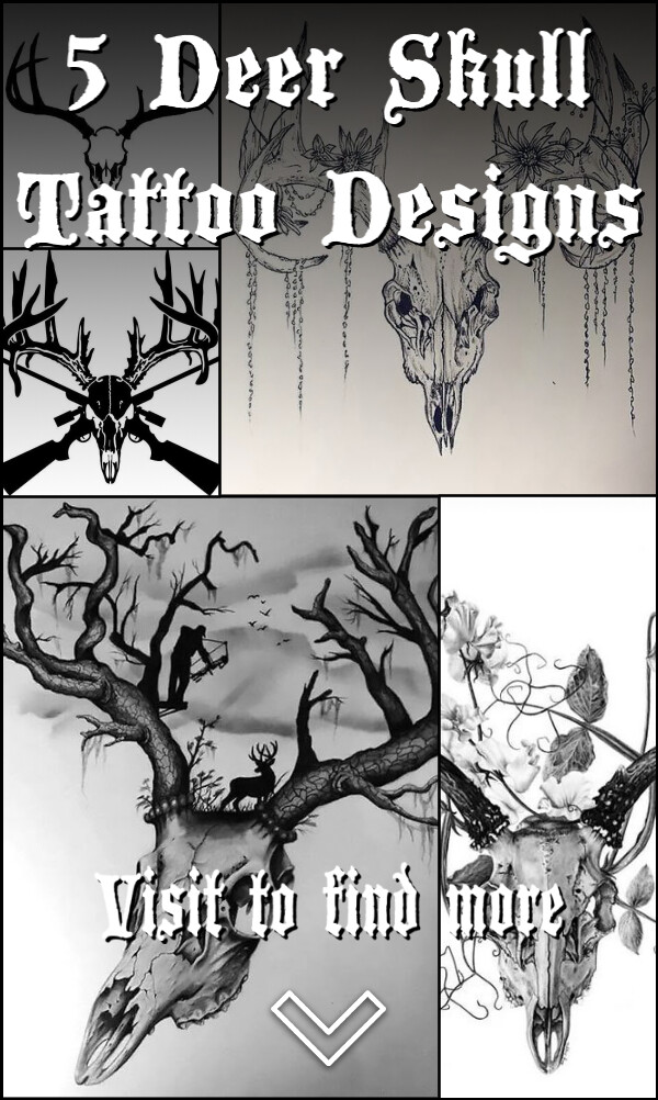 5 Deer Skull Tattoo Designs