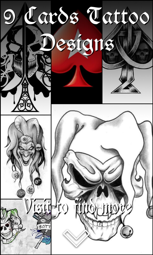 9 Cards Tattoo Designs