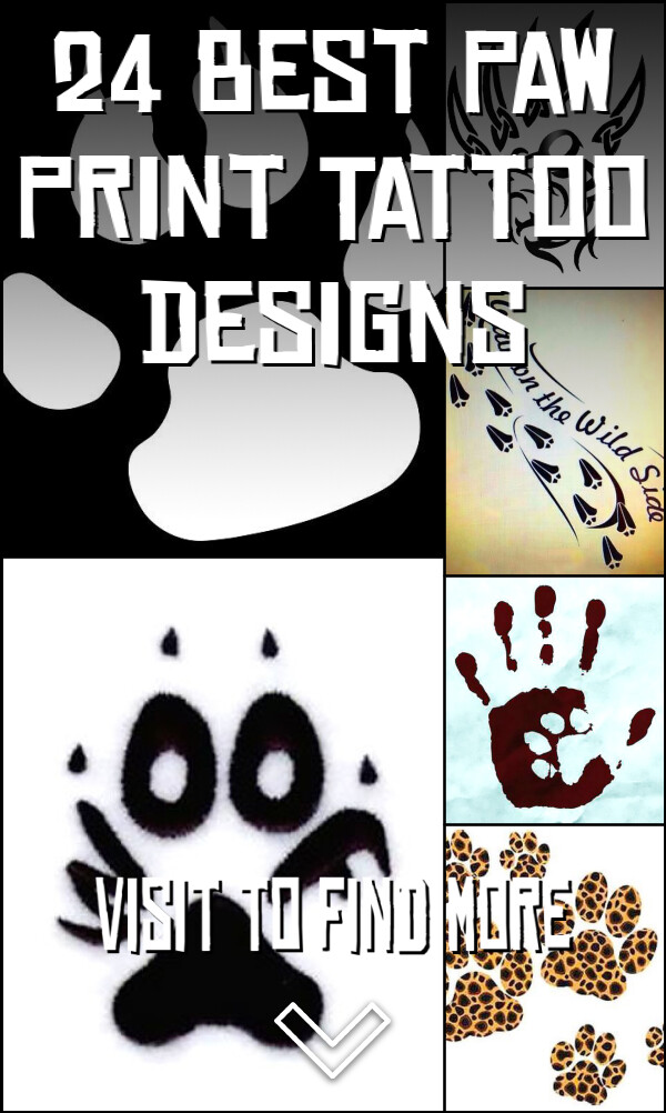 24 Best Paw Print Tattoo Designs