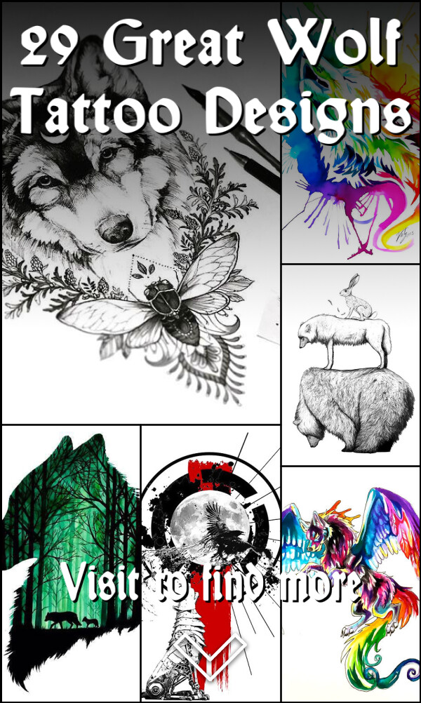 29 Great Wolf Tattoo Designs