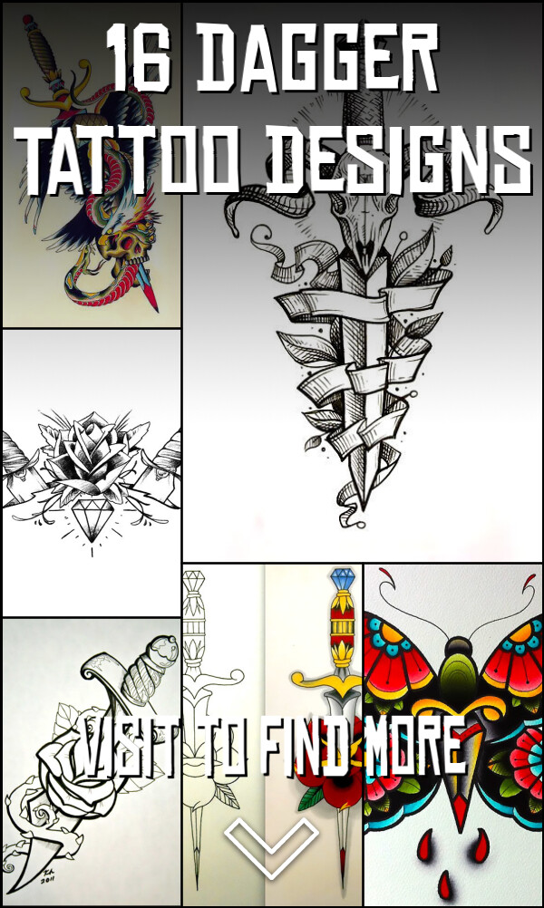 16 Dagger Tattoo Designs