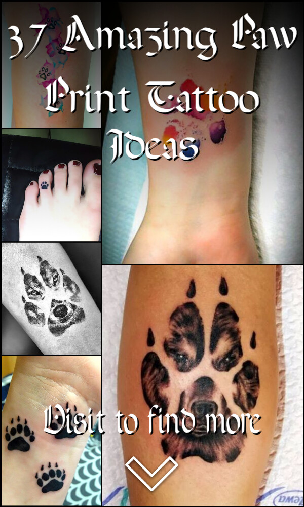 37 Amazing Paw Print Tattoo Ideas