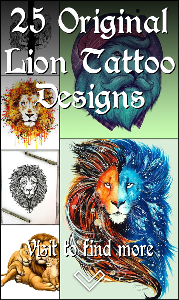 25 Original Lion Tattoo Designs
