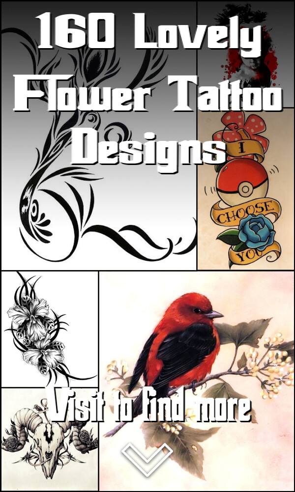 160 Lovely Flower Tattoo Designs