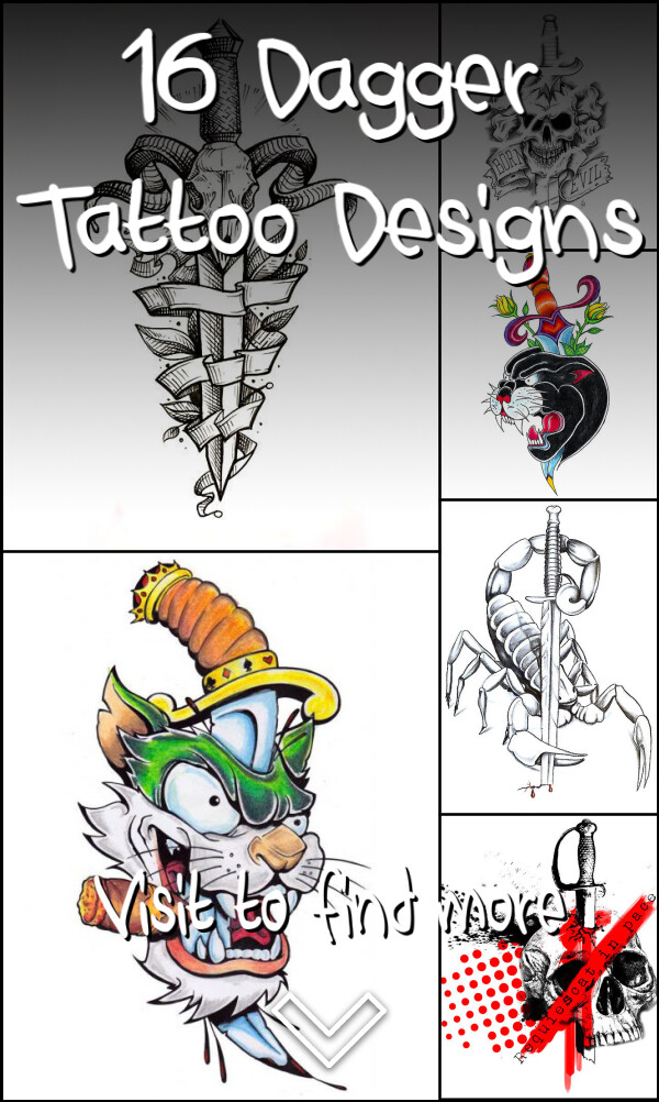 16 Dagger Tattoo Designs