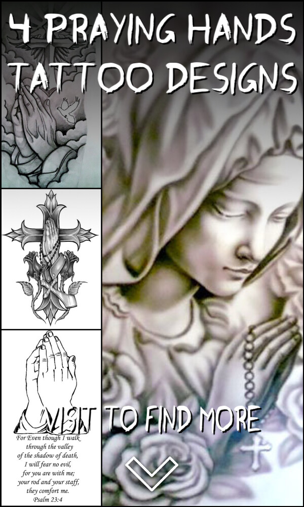 4 Praying Hands Tattoo Designs