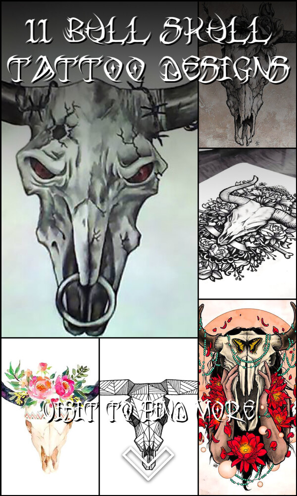 11 Bull Skull Tattoo Designs