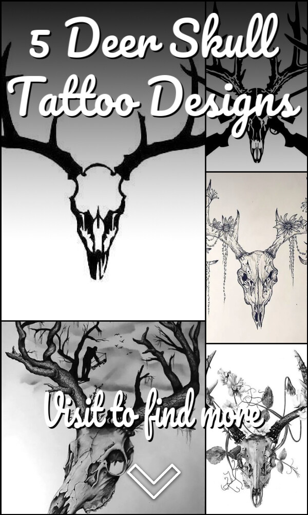 5 Deer Skull Tattoo Designs