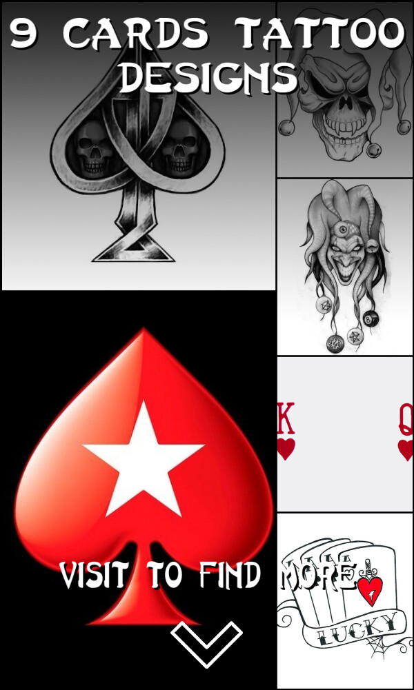 9 Cards Tattoo Designs