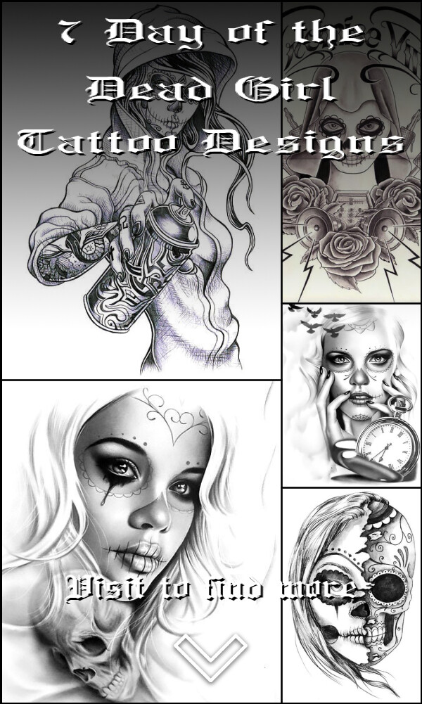 7 Day of the Dead Girl Tattoo Designs