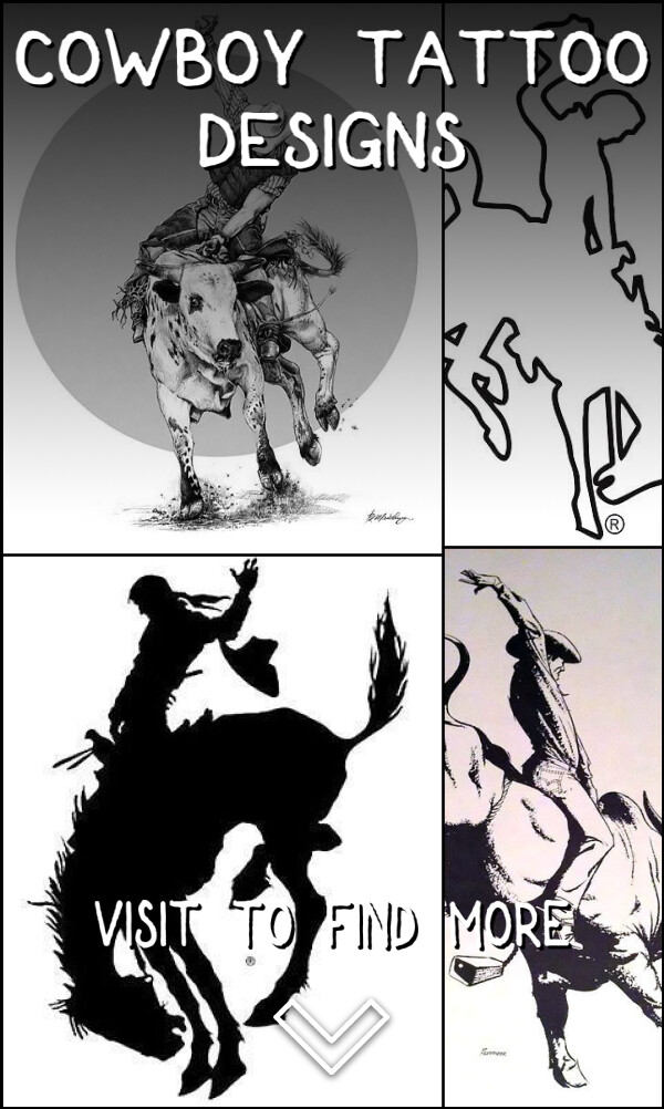 4 Cowboy Tattoo Designs