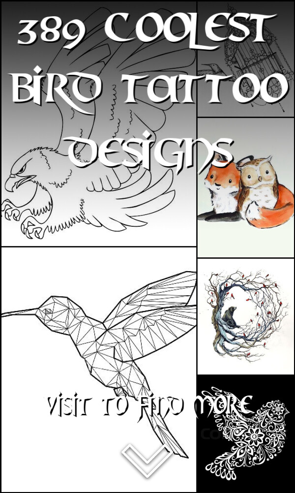 389 Coolest Bird Tattoo Designs