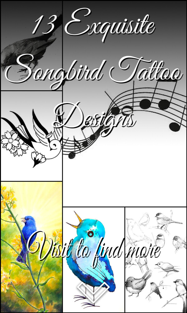 13 Exquisite Songbird Tattoo Designs