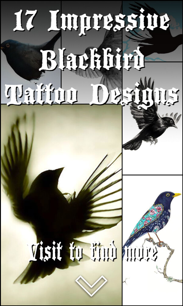17 Impressive Blackbird Tattoo Designs